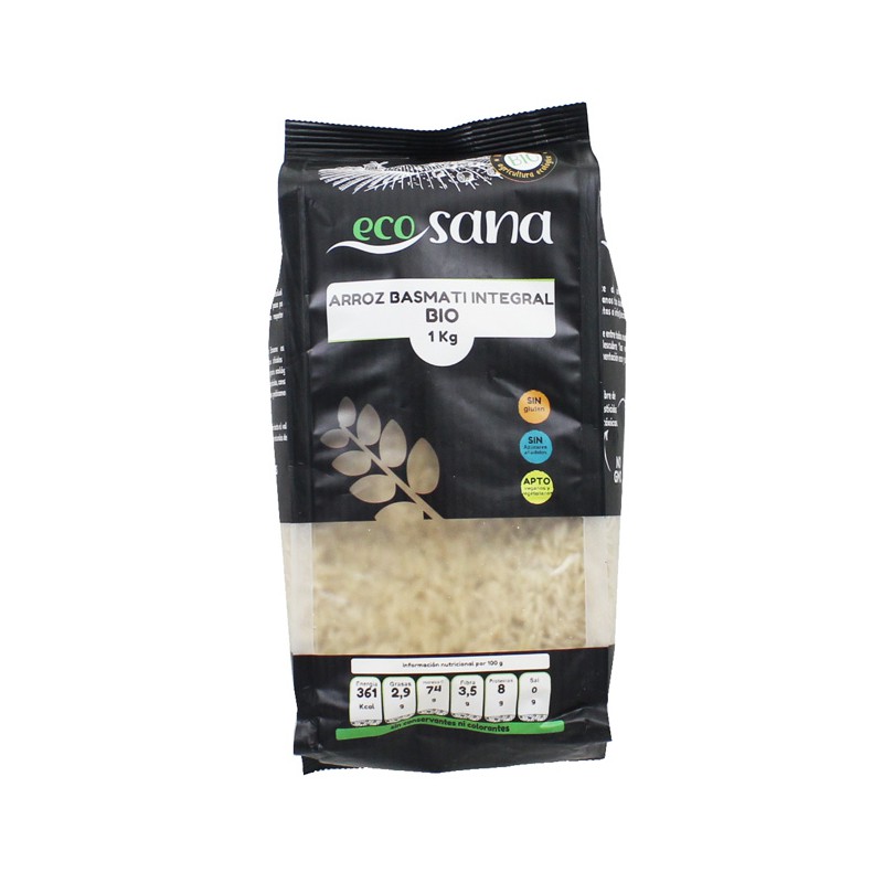 arroz basmati integral bio 1kg ecosana