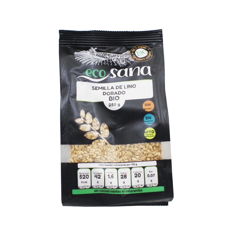 semilla lino dorado bio 250gr ecosana