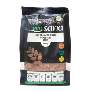 semilla lino marron bio 250gr ecosana