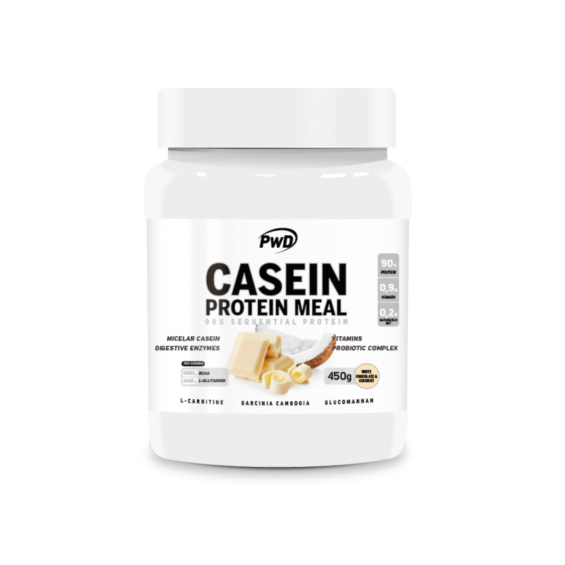 casein protein meal chocolate blanco y coco 450 g