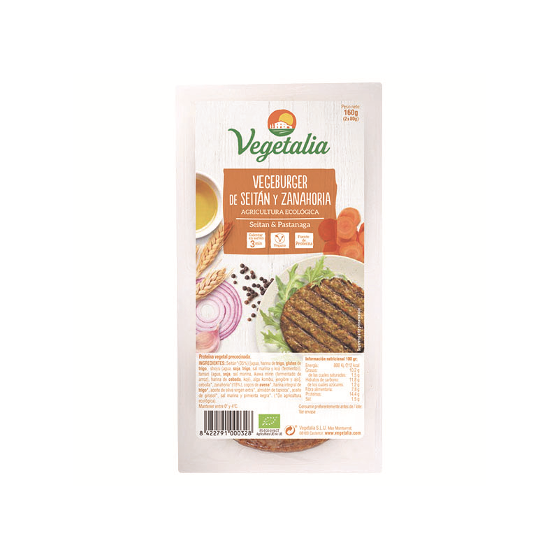 refrig vegeburguer seitan zanahoria bio 160 g ccpae