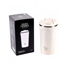 vaso termo acero inoxidable bbo blanco