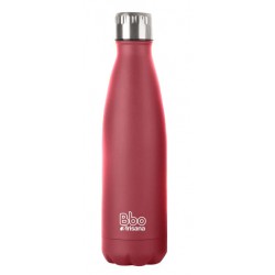 botella bbo termo acero inoxidable 750ml roja y funda irisana