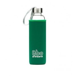 botella bbo verde borosilicato con neopreno 550 ml irisana