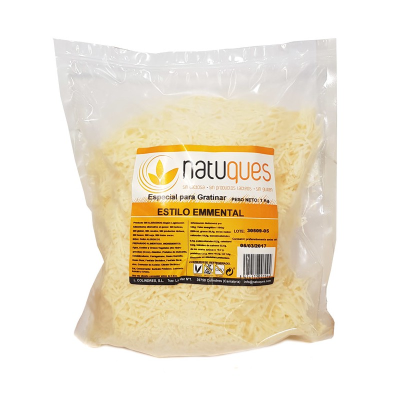 refrig queso rallado fino estilo emmental 1kg